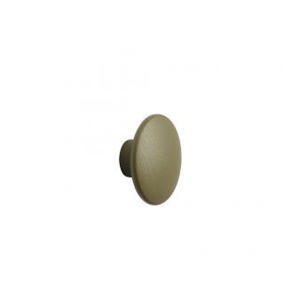 Dots Wood GM - Wall coat hook in brown-green stained ash wood, model XS